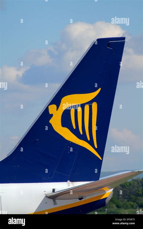 Ryan Air Boeing 737 8as Aircraft Tail Fin Manchester Airport England 14