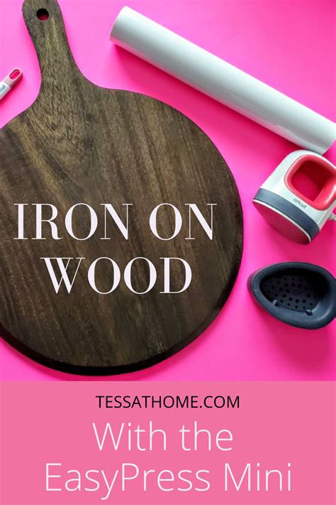 Iron On Wood With The Cricut Easypress Mini Cricut Iron On Vinyl