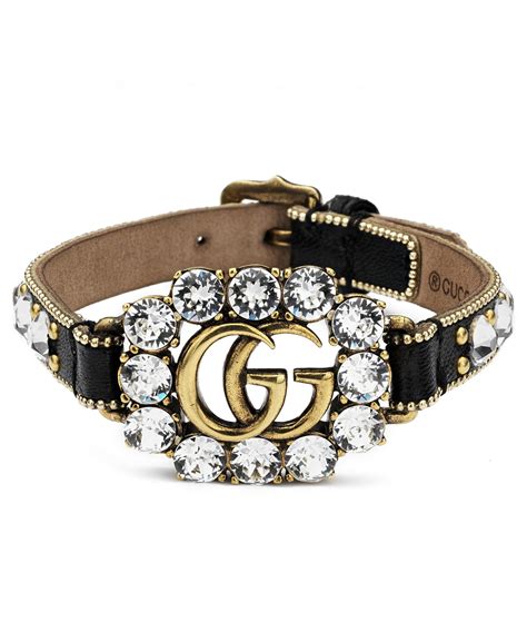 Gucci Leather Bracelet With Double G In Gold Metallic Lyst