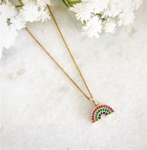 rainbow necklace wisteria london