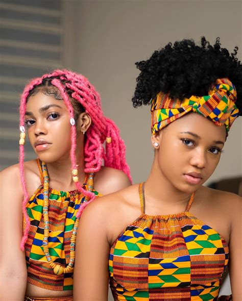 Hot Shots Of Two African Beauties In Kente Prints Fashion Classic Ghana