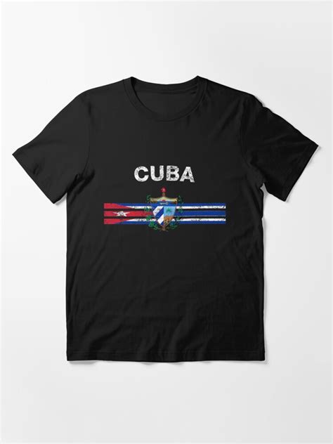 cuban flag shirt cuban emblem and cuba flag shirt t shirt for sale by ozziwar redbubble