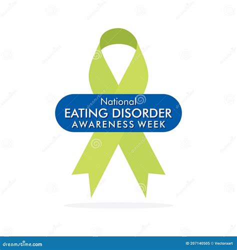 National Eating Disorder Awareness Week Stock Vector Illustration Of