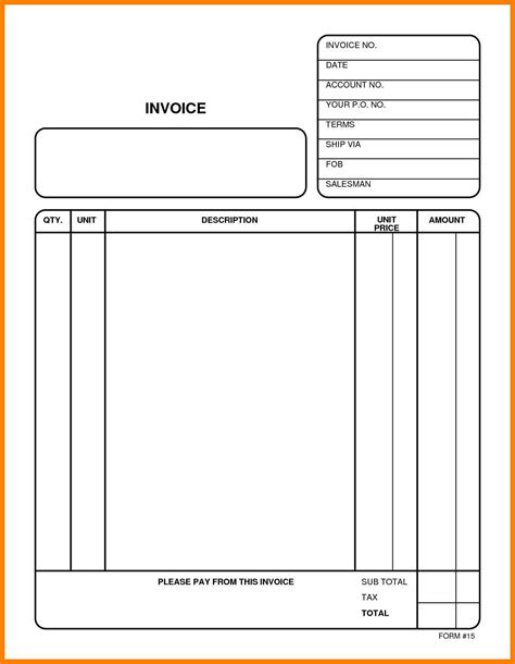 Blank Downloadable Free Printable Invoice Templates Blank Printable