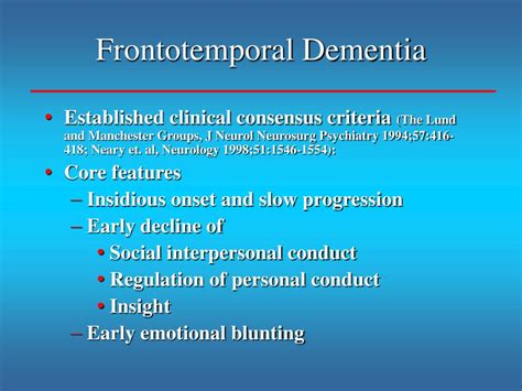 Ppt Frontotemporal Dementia Powerpoint Presentation Free Download