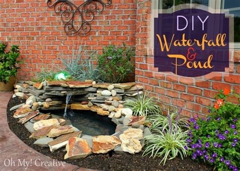 Diy Backyard Pond And Landscape Water Feature Oh My Creative