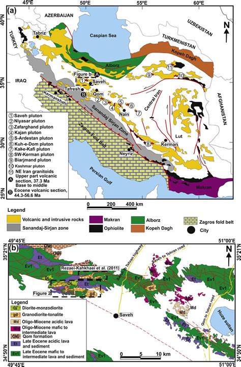 A Simplified Geological Map Of Iran Modified From St Cklin