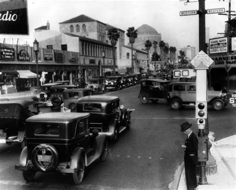 Traffic On The Corner Of Wilshire Blvd And Western Ave 1931