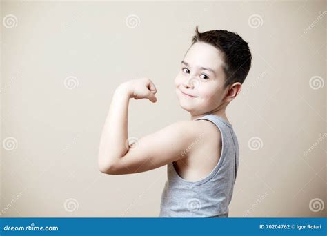 Kid Flexing Biceps Stock Photo Image Of Body Bodybuilding 70204762