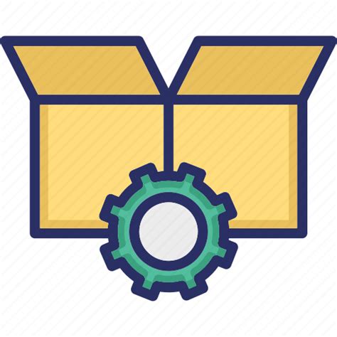 Box Cog Ecommerce Order Management Sales Icon