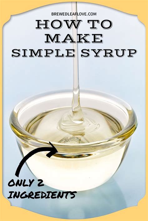 Simple Syrup 101 How To Make Simple Syrup Recipe Simple Syrup