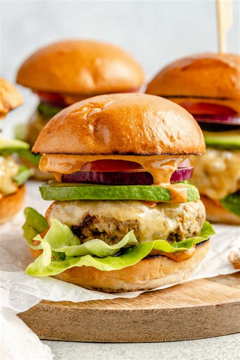 Avocado Turkey Burgers With Chipotle Aioli All The Healthy Things