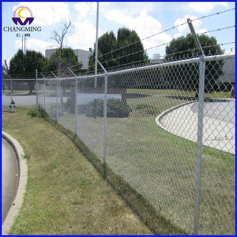 Galvanized Chain Link Fence In Landscaping