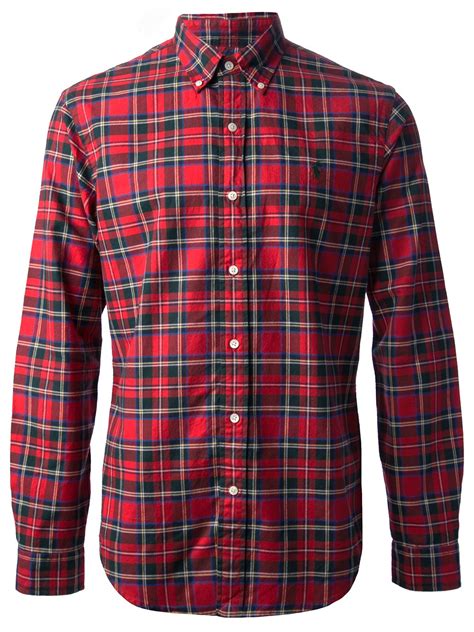 Polo Ralph Lauren Plaid Button Down Shirt In Red For Men Lyst