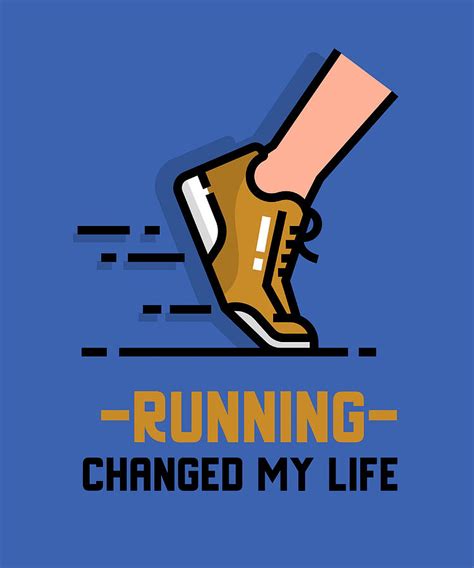 Fitness Running Changed My Life Poster Painting By Kirsten Phillips