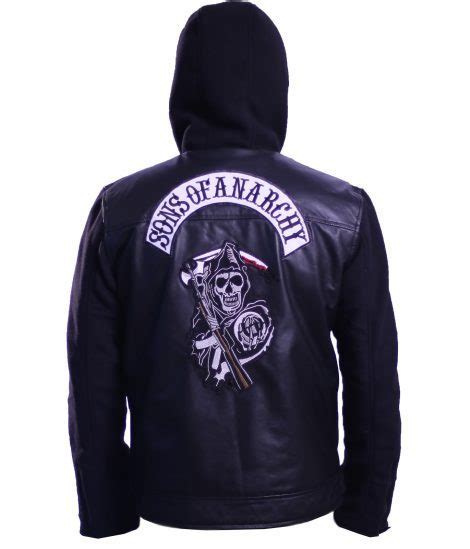 Mens Hooded Soa Leather Jacket Sons Of Anarchy Ibi Leather