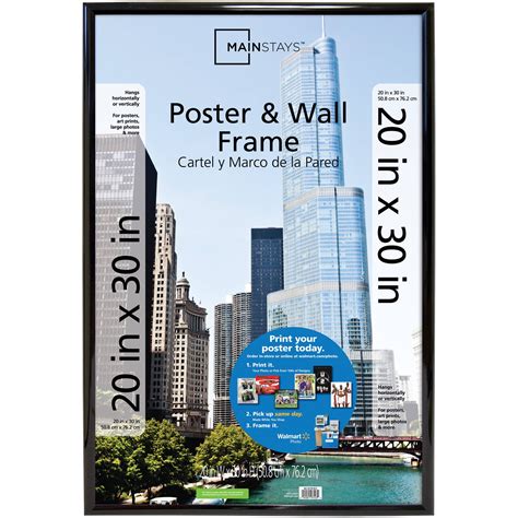 Mainstays 20x30 Trendsetter Poster And Picture Frame Black