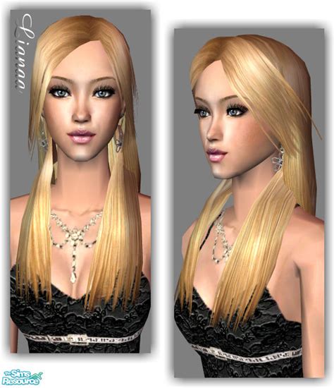 The Sims Resource Hair Set Migdalia Honey Blonde