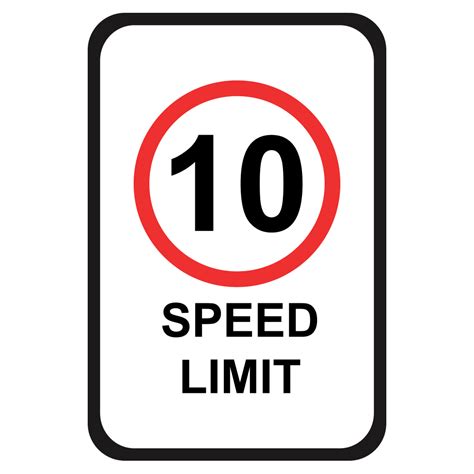 Speed Limit 10 Mph Sign 12 In X 18 In