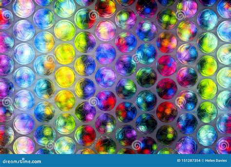 Abstract Close Up Bubble Wrap Sheet with Colorful Background Stock
