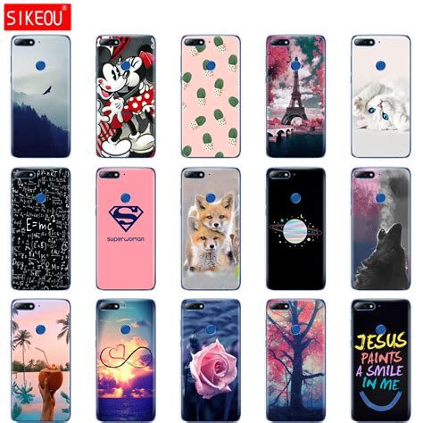 Silicone Case For Huawei Y7 2018 Case For Y7 Prime 2018 Case Soft Tpu