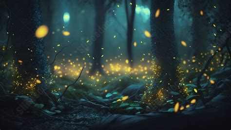 Firefly Forest Fantasy Powerpoint Background For Free Download Slidesdocs