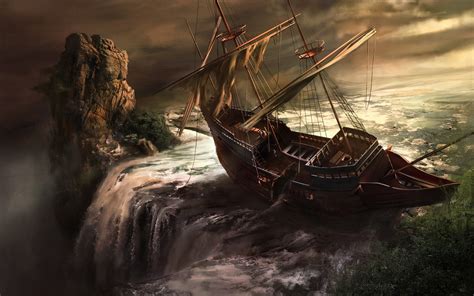 Your walls are a reflection of your personality, so let them speak with. Fantasy ship boat art artwork ocean sea wallpaper ...