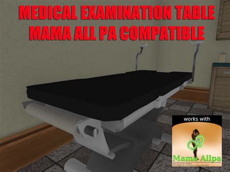 Second Life Marketplace Medical Examination Table Mama Allpa