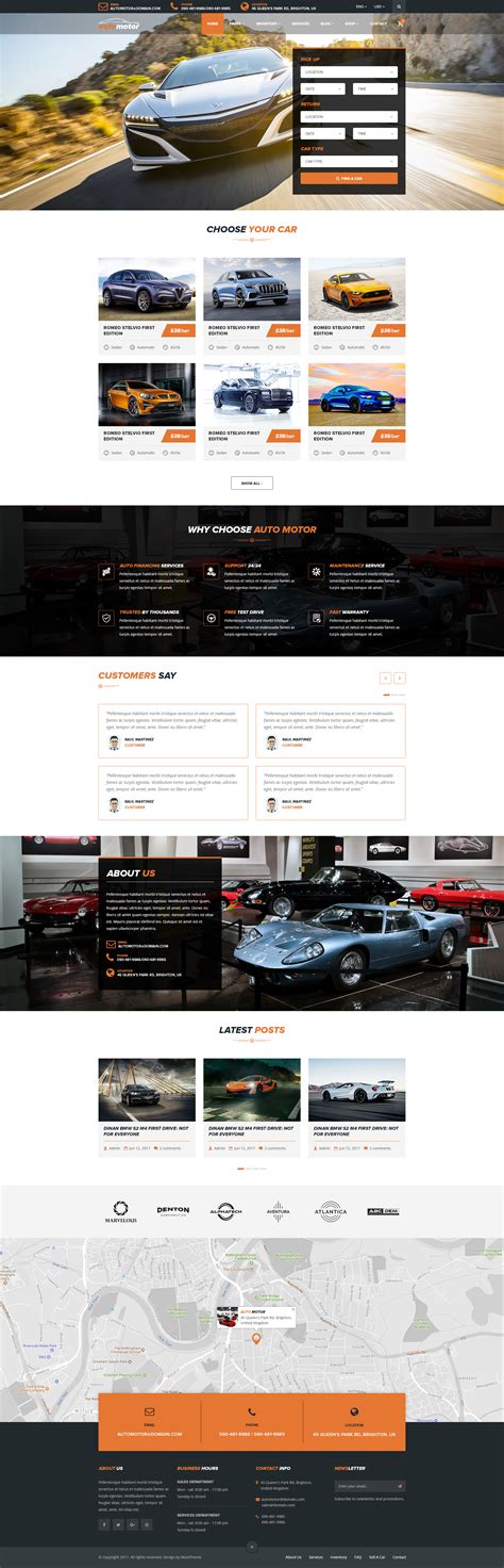 Automotor Car Dealer And Services Psd Template By Mithim Themeforest