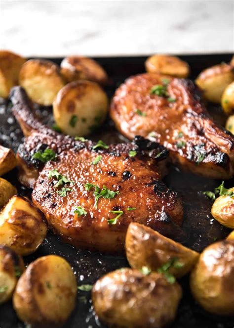 From the upper loin, this is basically the same as the chop above, but with little to no tenderloin section and like the porterhouse chop, this will benefit from a brine and whatever seasonings you prefer. Oven Baked Pork Chops with Potatoes | RecipeTin Eats