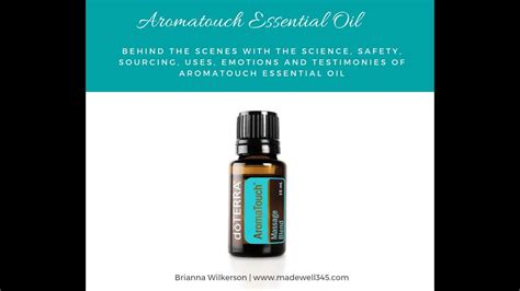 Aromatouch Massage Blend Essential Oil Youtube