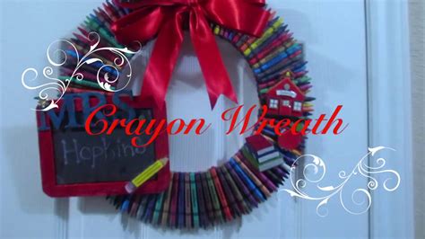 Crayon Wreath Diy Youtube