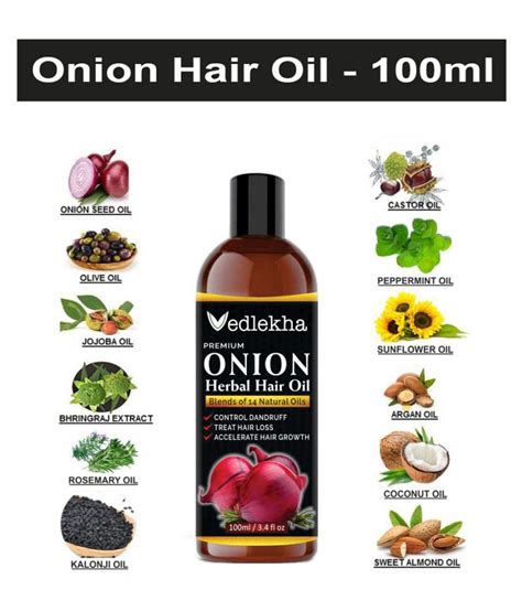Vedlekha Onion Hair Oil Blend Of 14 Natural For Hair Growth 100 Ml Buy