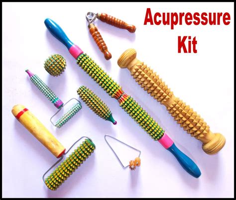 New Handmade Acupressure Full Body Wooden Massager Tools Kit 8 Products In 2021 Acupressure