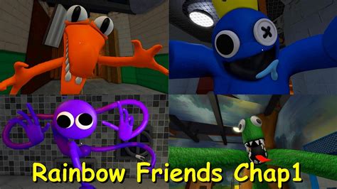 Rainbow Friends Full Playthrough All Jumpscares Roblox Game Youtube