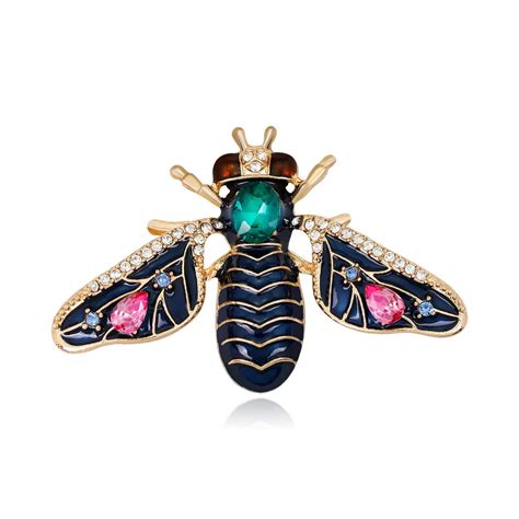 Hot Selling Black Enamel Bee Brooch Cute Insect Brooch For Women Buy