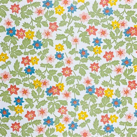 Vintage Wallpapers Online Shop Colorful Floral Wallpaper