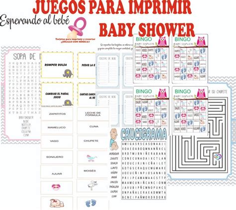 Juego Digalo Con Mimica Baby Shower Juegos Baby Shower Comprar Juegos