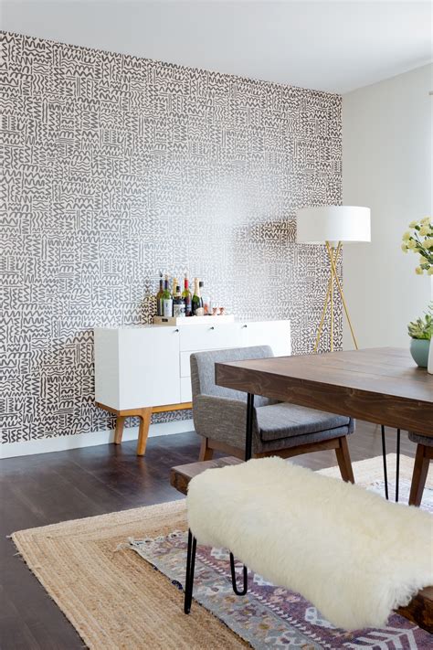 Modern Wallpaper Accent Wall Living Room Decoomo