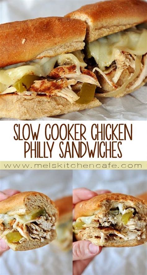 Slow Cooker Chicken Philly Sandwiches Recipe Philly Sandwich