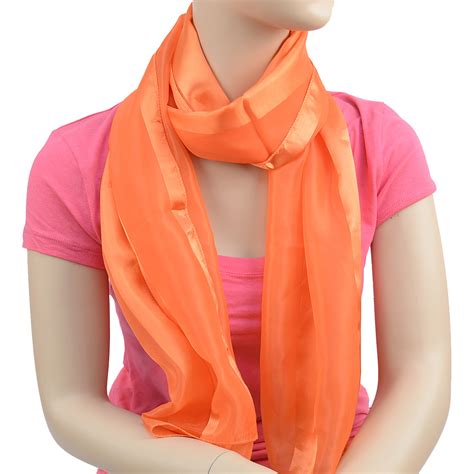 Solid Polyester Satin Scarf Sps1301