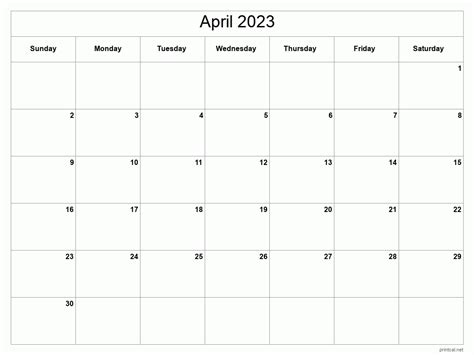 Calendar April 2023 Printable Free Get Your Hands On Amazing Free