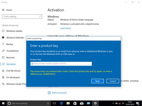 Windows 10 Home Product Key On Home Single Language Microsoft Community