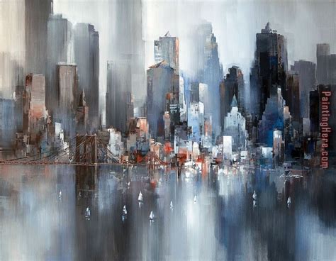 Cityscape Abstract Painting By Unknown Artist Abstract Painting Diy