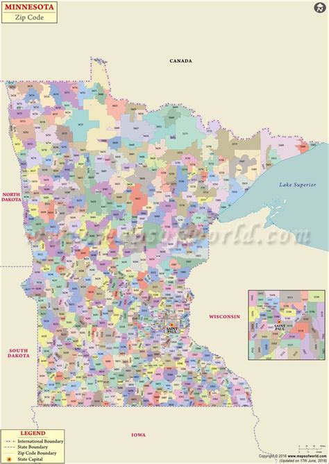 Minnesota Zip Codes Map List Counties And Cities