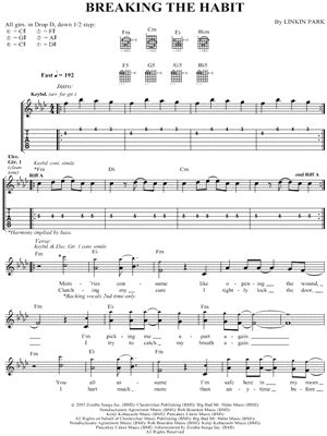 Breaking The Habit Sheet Music Arrangements Available Instantly Musicnotes
