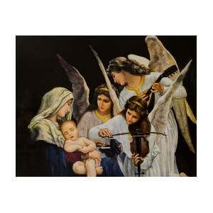 Blessed Virgin Mary With Angels Painting By Claud Religious Art Pixels