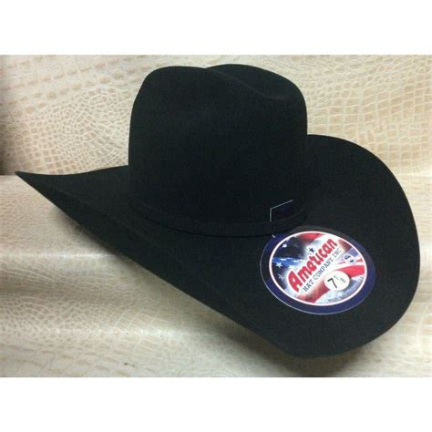 American Hat Co Black 7x Beaver Fur Felt Cowboy Hat Western Rodeo Ste