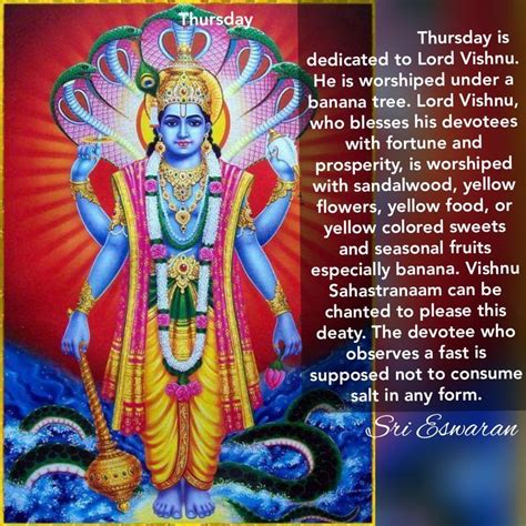 Vishnu Thursday Hindu God Images Attitude Quotes In Hindi