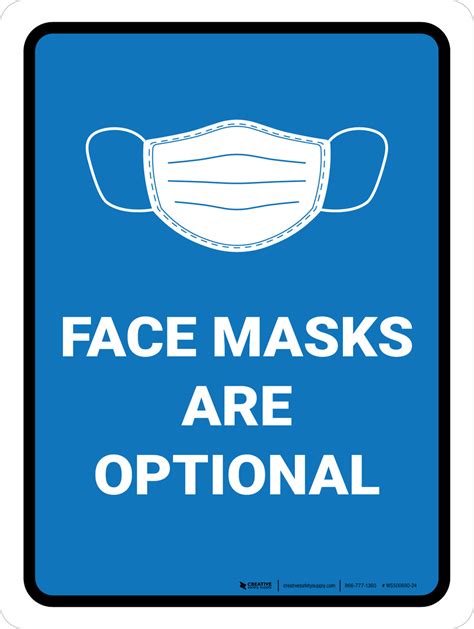 Face Mask Optional Sign Printable Stephenson